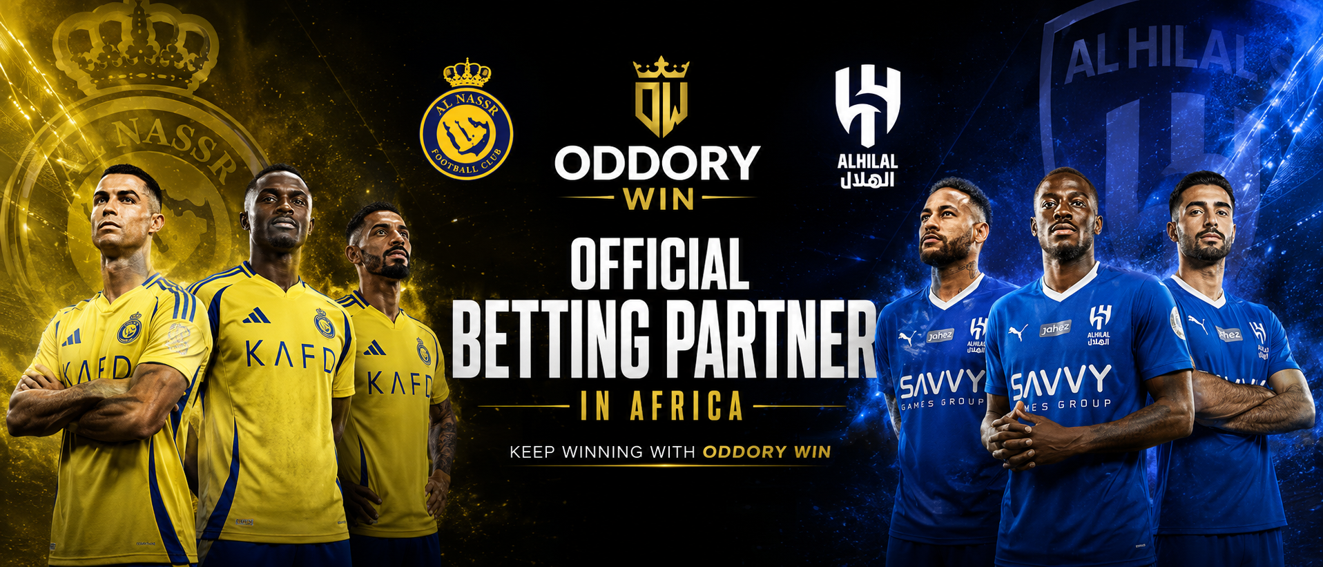 Oddory Win official betting partner in Africa featuring Al Nassr and Al Hilal